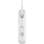 Baseus QPow2 powerbanka s integriranim USB-C kabelom i USB-C / USB-A priključcima - 10.000 mAh - bijela