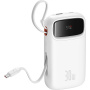 Baseus Qpow2 power banka s integriranim USB-C kabelom i USB-C / USB-A portovima - 20.000 mAh - bijela
