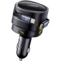 Baseus Enjoyment Max set auto punjača s USB-C / USB-A priključcima i uvlačivim USB-C kabelima - 90W - 0,8 m - crna