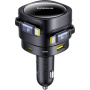 Baseus Enjoyment Max set auto punjača s USB-C / USB-A priključcima i uvlačivim USB-C kabelima - 90W - 0,8 m - crna