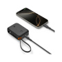 Spigen Essential prijenosni punjač s integriranim USB-C kabelom i USB-C / USB-A priključcima - 10 000 mAh - crna
