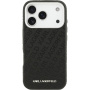 Karl Lagerfeld futrola s ponovljenim zrnatim logotipom i MagSafe za iPhone 17 Pro Max - crna