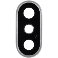 Zamjenska maskica stražnje kamere za Apple iPhone X - srebrna