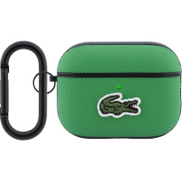 Lacoste Petit Pique Croc Logo Patch futrola s karabinerom za AirPods Pro 3 - zelena