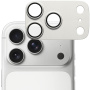 PanzerGlass FENDER kaljeno staklo s metalnim okvirom za zaštitu leća kamere za iPhone 17 Pro Max - srebrno