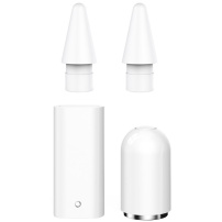 AhaStyle set zamjenskih vrhova, magnetske kapice konektora i adapter za punjenje za Apple Pencil 1. generacije - bijela
