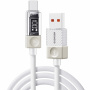 ESSAGER Crystal Clear pleteni kabel za punjenje i prijenos podataka - USB-A na USB-C - 1 m - bijela