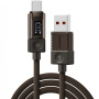 ESSAGER Crystal Clear pleteni kabel za punjenje i prijenos podataka - USB-A na USB-C - 2 m - smeđa