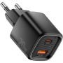 ESSAGER ES-CD54 mini adapter za brzo punjenje s USB-C / USB-A portovima - 20W - crni