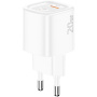 ESSAGER ES-CD54 mini adapter za brzo punjenje s USB-C / USB-A priključcima - 20W - bijeli