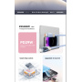 ESSAGER Crystal Clear pleteni kabel za punjenje i prijenos podataka - USB-C na Lightning - 1 m - plavo-ljubičasti