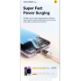 ESSAGER Crystal Clear pleteni kabel za punjenje i prijenos podataka - USB-C na Lightning - 1 m - plavo-ljubičasti