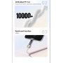 ESSAGER Crystal Clear opletený nabíjecí a datový kabel - USB-C na USB-C - 2 m - bílý