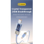 ESSAGER Crystal Clear pleteni kabel za punjenje i prijenos podataka - USB-C na USB-C - 2 m - ljubičasto-plavi