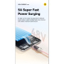 ESSAGER Crystal Clear pleteni kabel za punjenje i prijenos podataka - USB-C na USB-C - 2 m - ljubičasto-plavi
