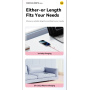 ESSAGER Crystal Clear pleteni kabel za punjenje i prijenos podataka - USB-C na USB-C - 2 m - ljubičasto-plavi