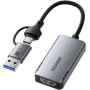 ESSAGER ES-CJK01 2u1 video adapter - HDMI na USB-C / USB-A - tamnosiva