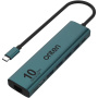 ONTEN UC616 7u1 hub - RJ45 / 2x USB-C / 4x USB-A na USB-C - petrolej
