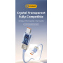 ESSAGER Crystal Clear pleteni kabel za punjenje i prijenos podataka - USB-A na USB-C - 2 m - smeđa