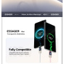 ESSAGER Crystal Clear pleteni kabel za punjenje i prijenos podataka - USB-A na USB-C - 2 m - smeđa