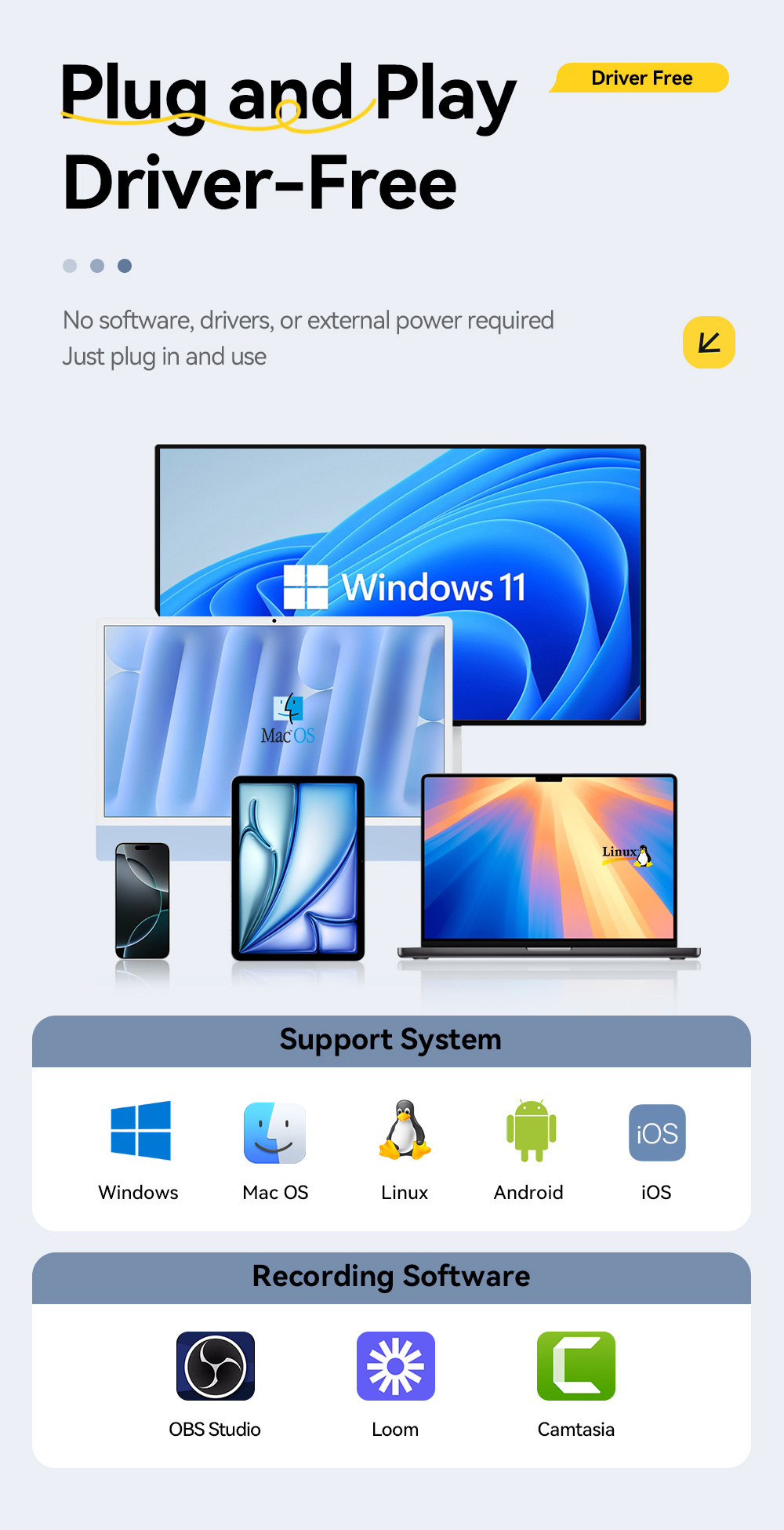 ESSAGER ES-CJK01 2u1 video adapter - HDMI na USB-C / USB-A - tamnosiva