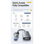 ESSAGER ES-CJK01 2u1 video adapter - HDMI na USB-C / USB-A - tamnosiva
