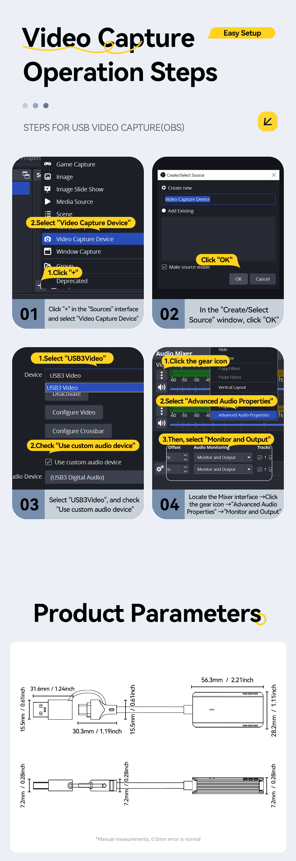 ESSAGER ES-CJK01 2u1 video adapter - HDMI na USB-C / USB-A - tamnosiva