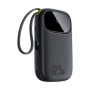Baseus EnerFill FC31 Qpow 3 power bank s ugrađenim USB-C i Lightning kabelima i USB-C / USB-A portovima - 20 000 mAh - crna