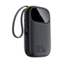 Baseus EnerFill FC31 Qpow 3 powerbank s integriranim kabelima USB-C i Lightning i priključcima USB-C / USB-A - 10 000 mAh - crna
