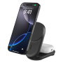 BELKIN Ultra Charge Qi2 2u1 sklopivi magnetski bežični stalak za iPhone / AirPods - 25W - crni