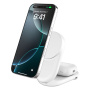 BELKIN Ultra Charge Qi2 2u1 sklopivi magnetski bežični stalak za iPhone / AirPods - 25W - bijeli