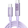 UGREEN Uno pleteni kabel za punjenje i prijenos podataka - USB-C na USB-C - 1 m - ljubičasti
