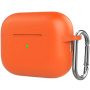 Silikonski zaštitni etui s karabinom za AirPods Pro 2 (2022) s priključkom Lightning - narančasti