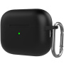 Silikonski zaštitni etui s karabinom za AirPods Pro 2 (2022) s priključkom Lightning - crni