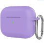 Silikonski zaštitni etui s karabinom za AirPods Pro 2 (2022) s priključkom Lightning - ljubičasti