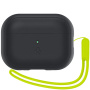 Spigen Silicone Fit silikonska futrola s omčicom za AirPods Pro 2 (2022) - crno-limeta