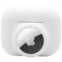 2v1 silikonska zaštitna ambalaža za AirPods Pro / AirTag 1 / 2 - bijeli
