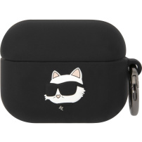 Karl Lagerfeld 3D Logo NFT Choupette Head silikonski omot za AirPods Pro - crni