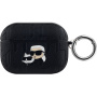 Karl Lagerfeld Embossed Karl and Choupette Heads futrola za AirPods Pro - crna