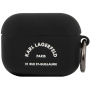Karl Lagerfeld Rue St. Guillaume silikonska maskica za AirPods Pro - crni