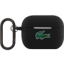 Lacoste Croc Logo silikonski omot sa karabinjerom za AirPods Pro - crni