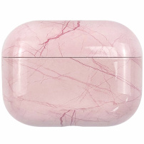 Mramorni omot od tvrde plastike za AirPods Pro - ružičasti