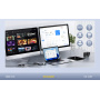 ESSAGER ES-HB01 7u1 hub - SSD disk / utor za SD / TF karticu / 2x USB-C / 2x USB-A na USB-C - tamnosivi