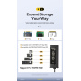 ESSAGER ES-HB01 6u1 hub - SSD disk / HDMI / 2x USB-C / 2x USB-A na USB-C - tamno sivi