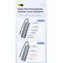ESSAGER ES-HB01 6u1 hub - SSD disk / HDMI / 2x USB-C / 2x USB-A na USB-C - tamno sivi