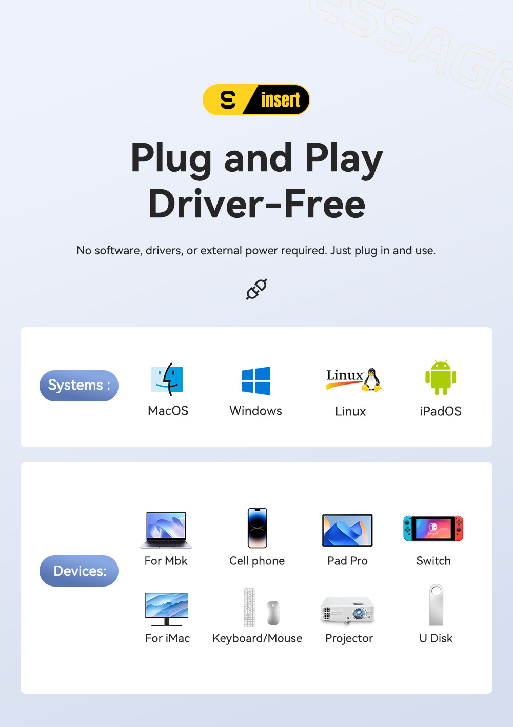 ESSAGER ES-HB01 6u1 hub - SSD disk / HDMI / 2x USB-C / 2x USB-A na USB-C - tamno sivi