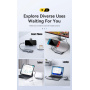 ESSAGER ES-HB01 6u1 hub - SSD disk / HDMI / 2x USB-C / 2x USB-A na USB-C - tamno sivi
