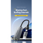 ESSAGER 2u1 ethernet adapter - RJ45 na USB-C / USB-A - siva