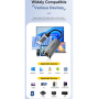 ESSAGER 2u1 ethernet adapter - RJ45 na USB-C / USB-A - siva