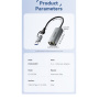 ESSAGER 2u1 ethernet adapter - RJ45 na USB-C / USB-A - siva